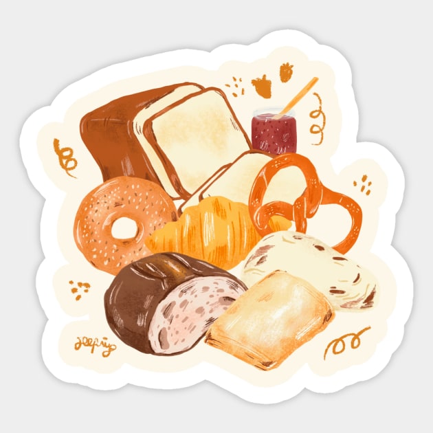 bread lovers Sticker by piyo.studio